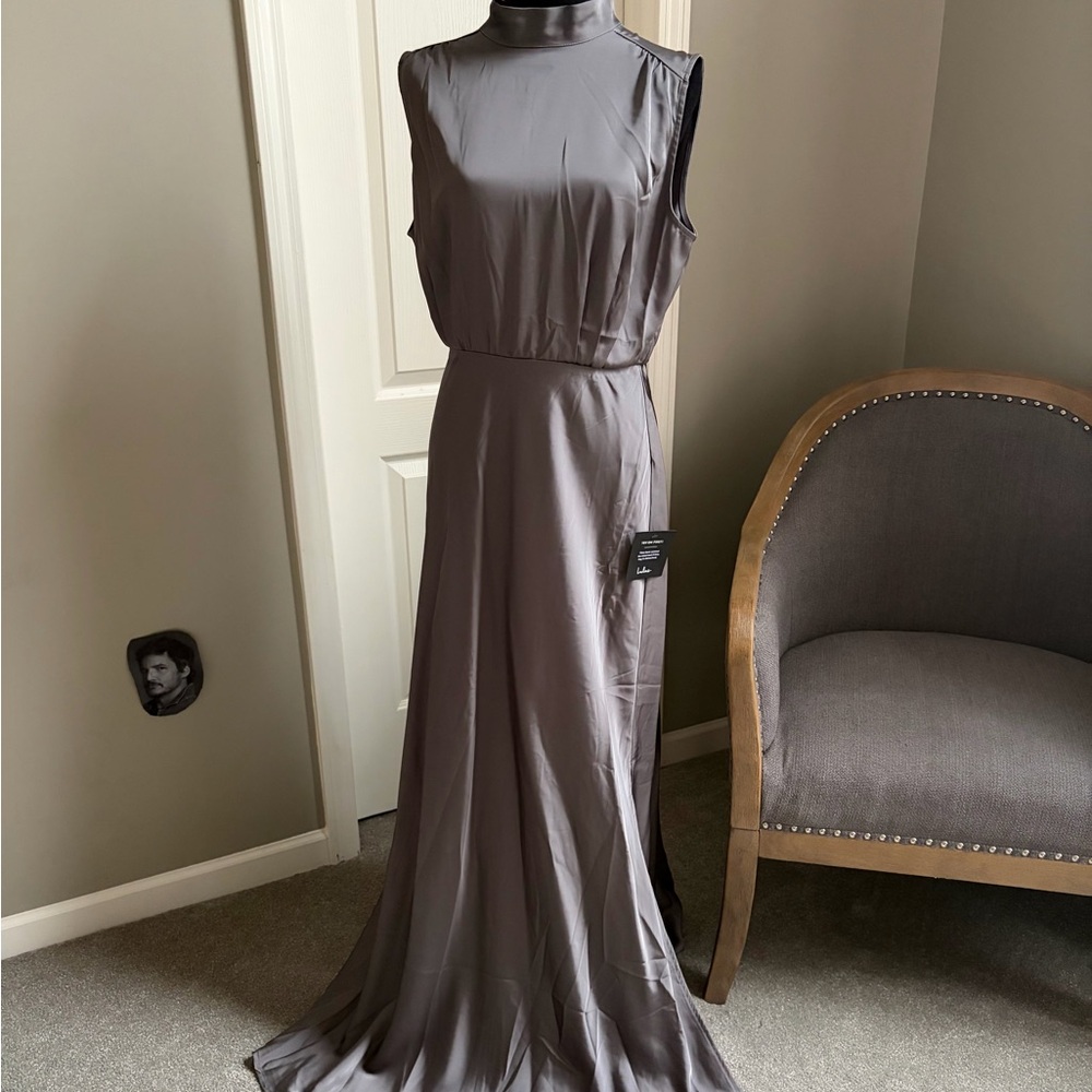 Lulu's Charcoal Sleeveless Maxi Dress